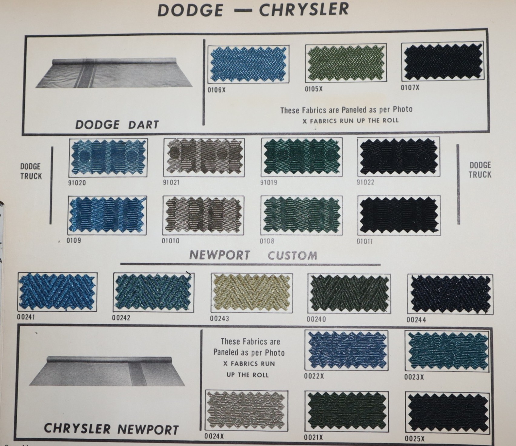 Original Automotive Interior Trim. Distributed by General Auto Trim Supply Co., Inc. Pittsburgh, Penna. 15203. 1970