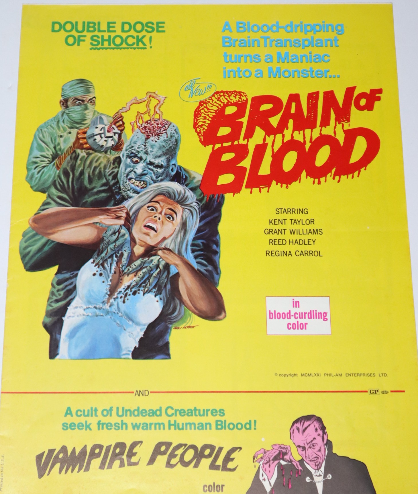 Campaign Brochure for Horror Film Double Feature: 