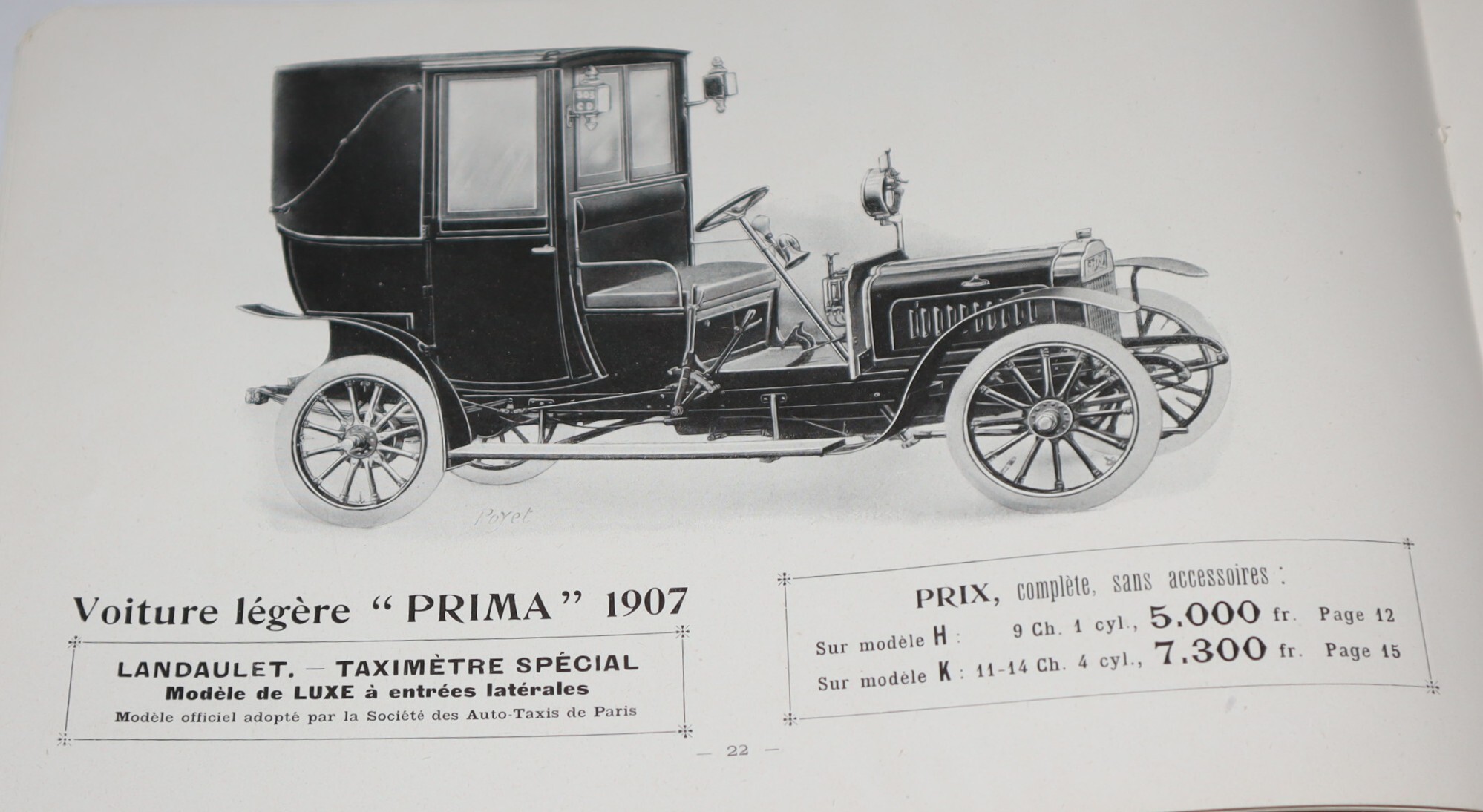 Prima Reine des Voitures Lgeres. Paris - Levallois. 1907