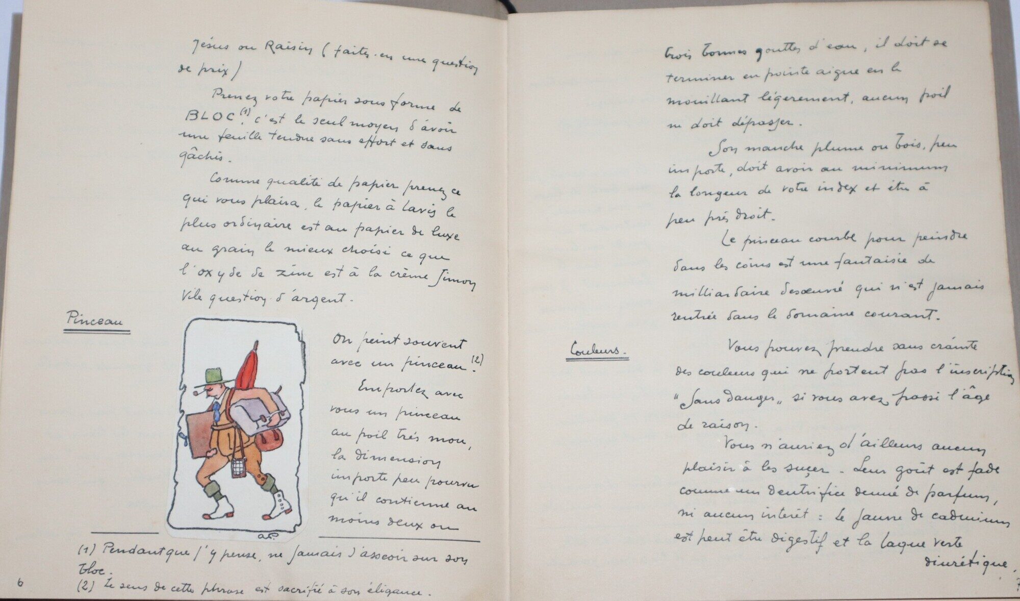 [Manuscript] La Peinture a l'Eau a l'usage