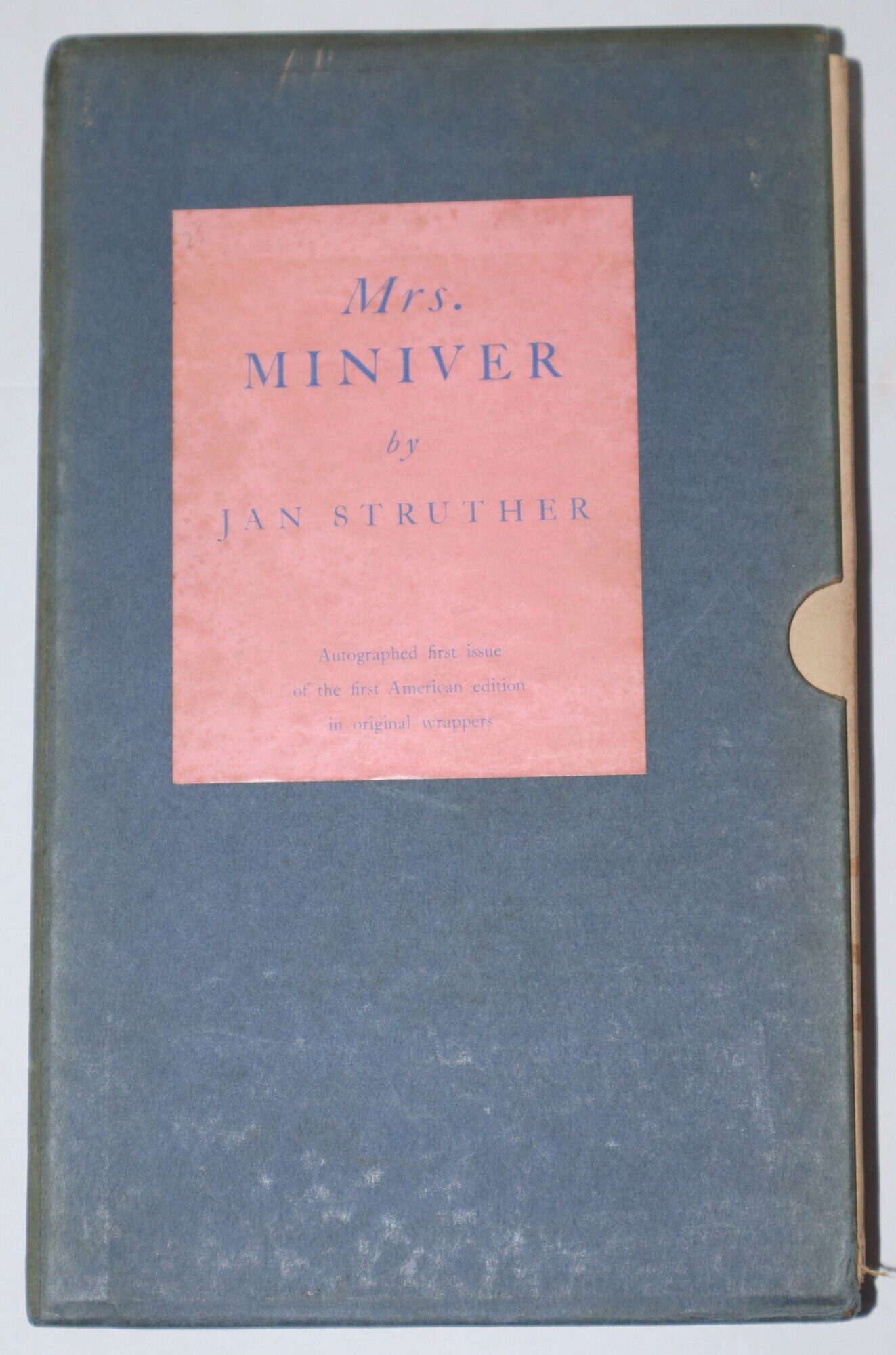 [Inscribed] Mrs. Miniver