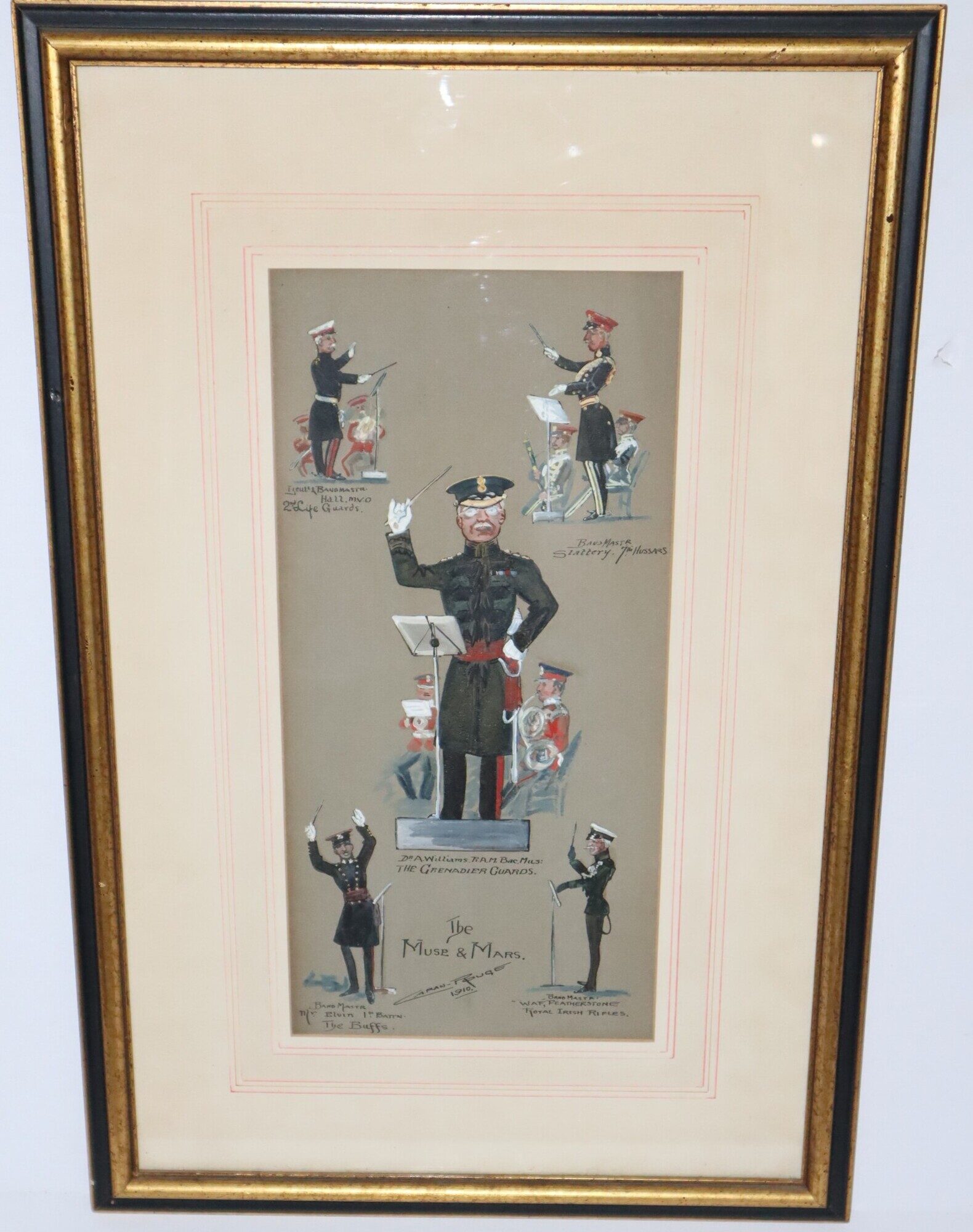 [Framed and Matted Original Watercolor Painting] The Muse & Mars
