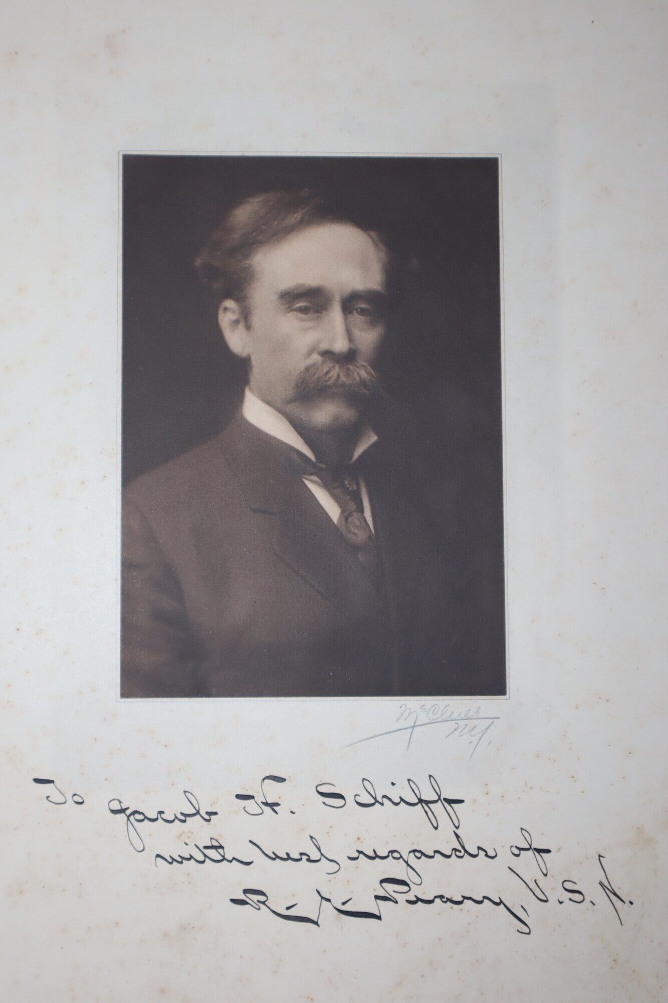 Inscribed Photo of Admiral Robert E. Peary to Banker Jacob Schiff