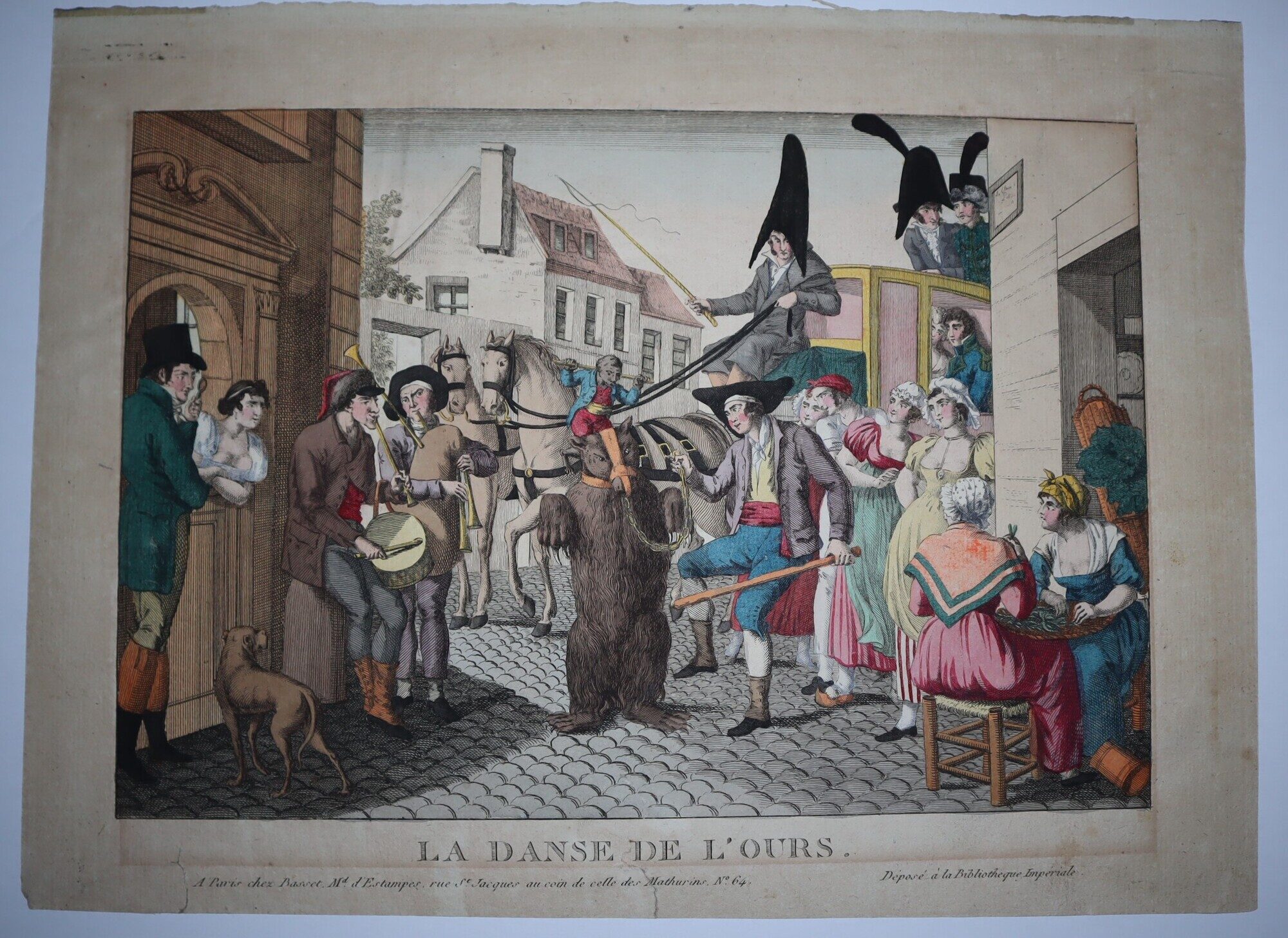 [Hand-Colored Print, Both Etched and Engraved] La Danse de l'Ours